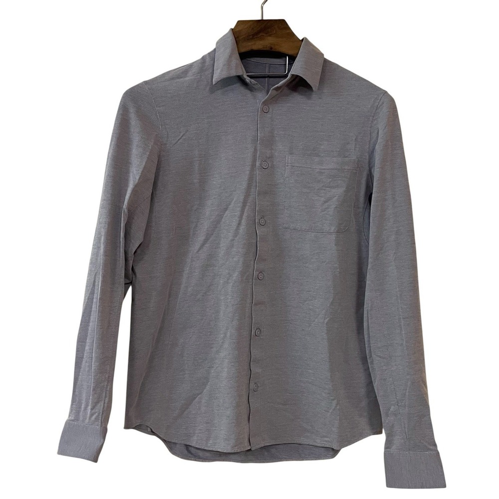 Lululemon Mens Blue Commission Longsleeve Button Up Shirt Preppy Career School M